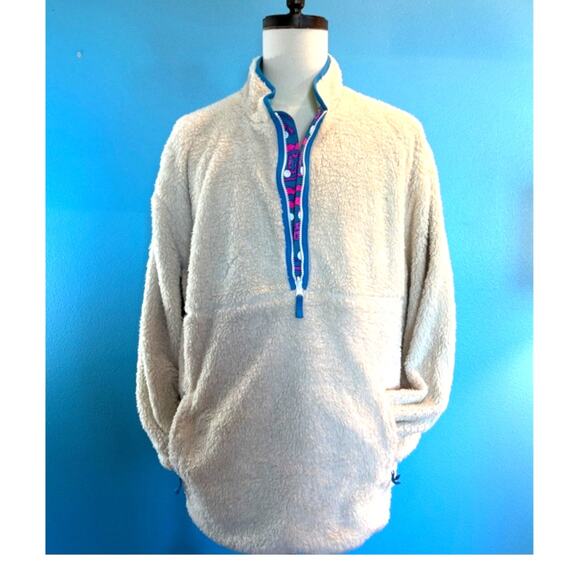 EUC! CHUBBIES Pullover Reversible Jacket Sherpa & 90s Graphics Pockets XXL - Picture 10 of 14